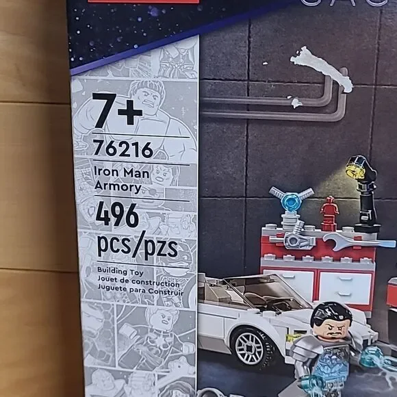 Lego 76216 Iron Man Armory 496 Pieces Set The Infinity Saga 8 Minifigures